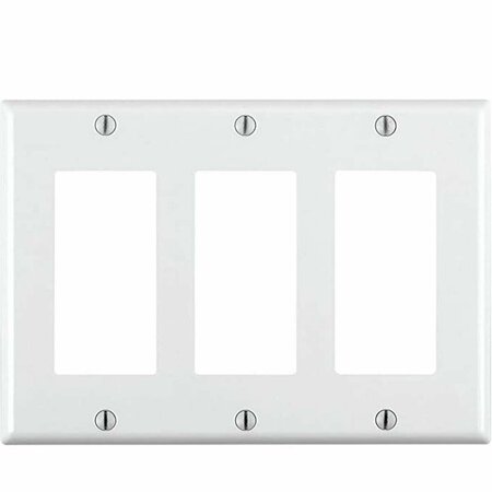 COMPREHENSIVE Triple Gang White Decora Wall Plate Cover WPDC-5008